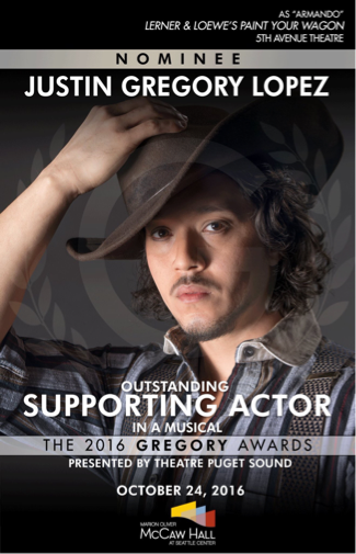Justin Gregory Lopez in 5th Avenue Theatre's 'Paint Your Wagon'